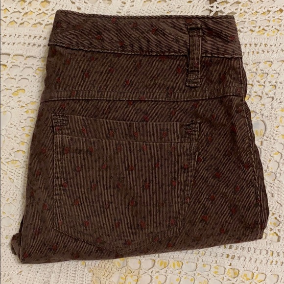 Free People Ditsy Floral Print Cord Pants - Picture 2 of 7